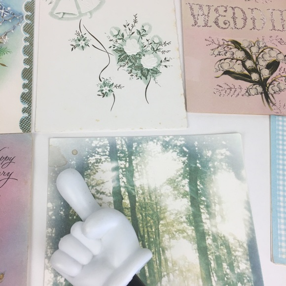 13 Used 1960s Vintage Anniversary Wedding Greeting Cards Scrap Book Art Collect - Picture 7 of 11